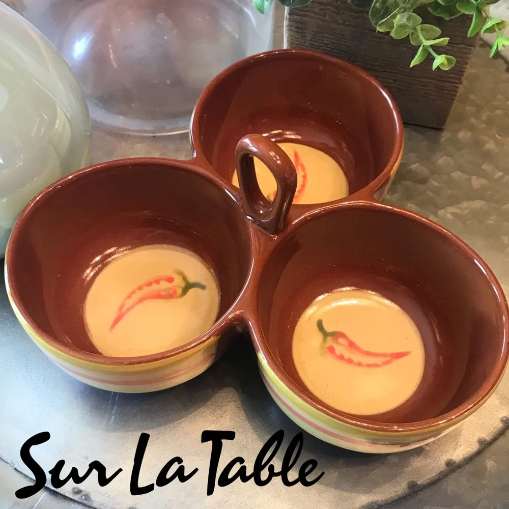 Sur La Table Triple Condiment Server